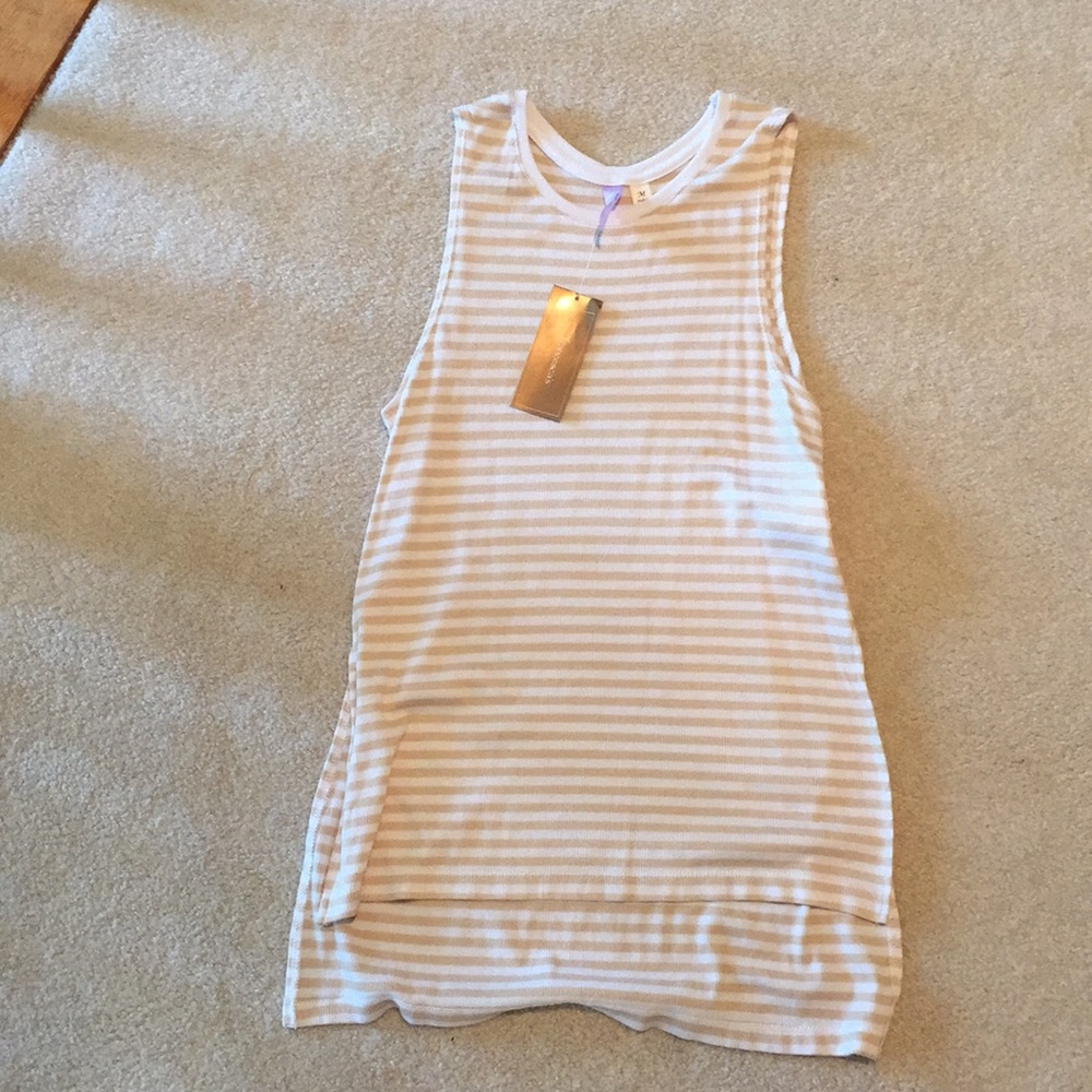 Tan and white striped tank from Francesca’s
